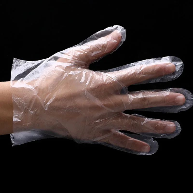 100 шт. прозрачные одноразовые перчатки из полиэтилена | Дом и сад