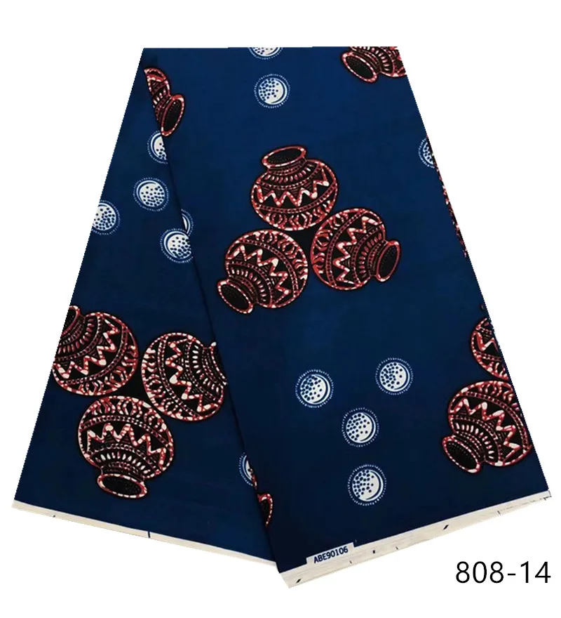 Вечерние платья из 100% полиэстера 6 ярдов с вощёным принтом в африканском стиле