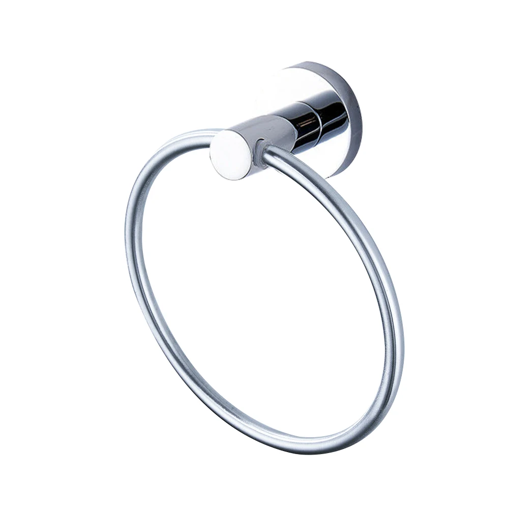 

Round Stainless Steel Organizer Toilet Modern Rail Towel Ring Hotel Storage Holder Anti Rust Bathroom Accessories Wall Mounted