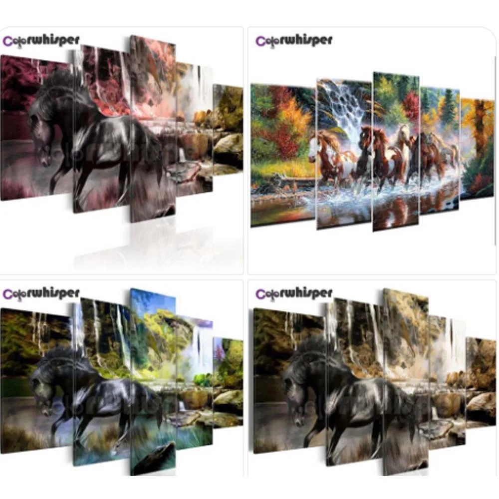 5 шт. Алмазная картина полностью квадратная/круглая дрель лошадь 5D Daimond вышивка