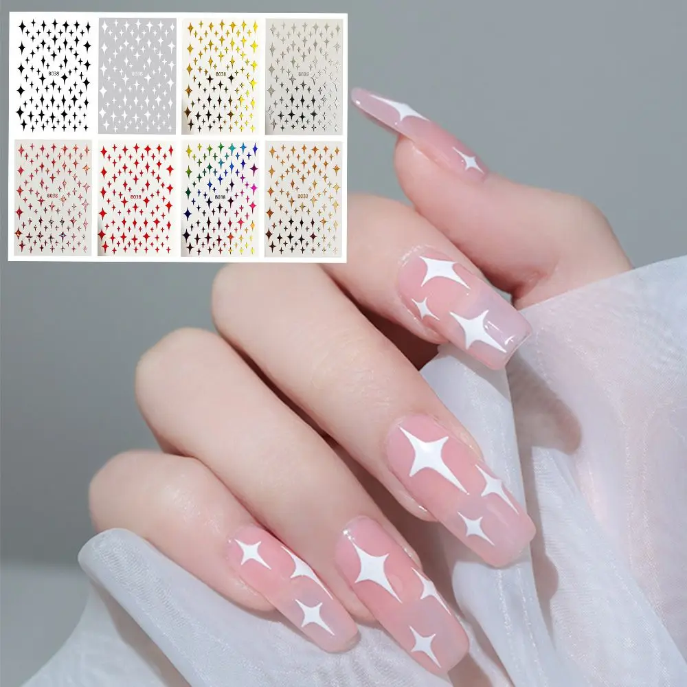 

Multicolor Constellation Red Black White Letter Number Self-Adhesive Decals Love Heart Nail Stickers 3D
