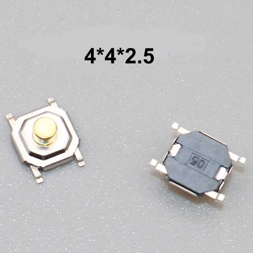 Cltgxdd 10PCS SMD 4x4x1.5 - 3mm 4*4 4PIN SMT Tactile Tact Push Button Micro Switch Momentary Plastic Copper Head | Строительство и