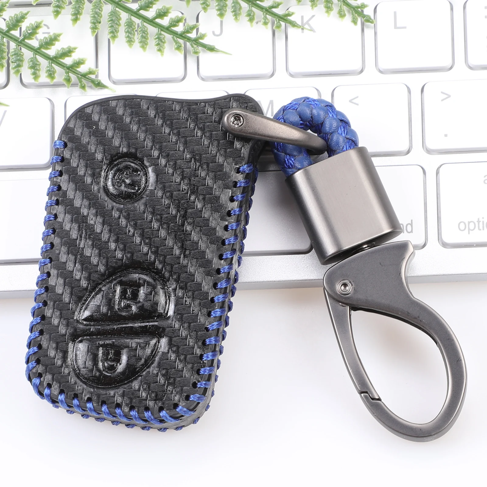 Blue with Keychain Для Lexus ES240 Es350 RX270 CT200h IS250 GS300 IS220 LS460 RX350 RX450h волокно кожа пульт дистанционного ключа чехол Fob чехол куртка для детей в возрасте от 3 кнопки - Название цвета: Blue with Keychain