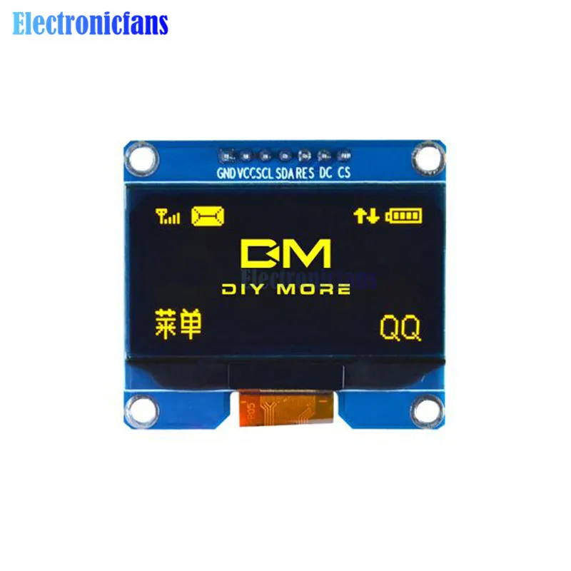 1,54 дюймов PM 5PIN/7PIN Белый Синий Желтый oled-модуль IIC I2C интерфейс 128x64 экран дисплея SSD1309 SPD0301 Драйвер IC 3,3-5 В