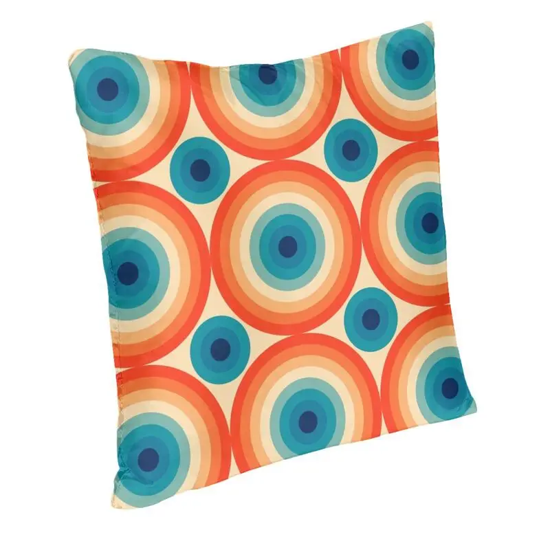 70s Иллюзия в горошек оранжевом и синем цвете наволочка украшение для спальни