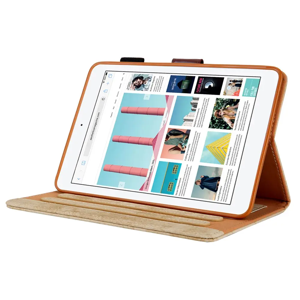 Чехол с держателем для карт для iPad Mini 5 mini 4 Магнитная ткань PU кожаный чехол-подставка для Apple iPad mini 5-го поколения