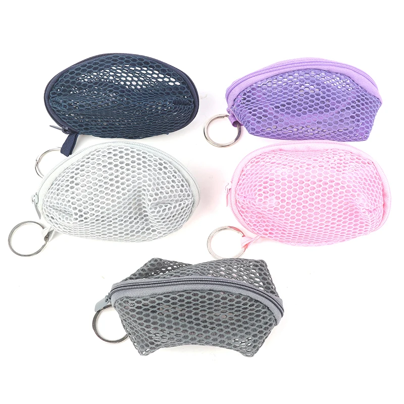 

Portable 1pc Beauty Egg Sponge Storage Box Travel Accessories Women Mesh Cosmetic Organizer Dustproof Zipper Mini Storage Bag