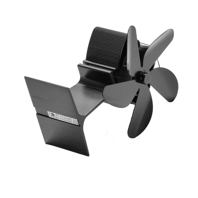 

Fireplace 5 Blades Heat Powered Black Stove Fan Log Wood Burner Ecofan Quiet Home Fireplace Fan Efficient Heat Distribution