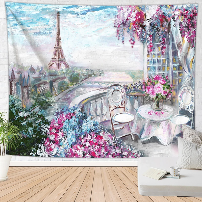 Настенный гобелен с цветами сад лес ковер Прямая поставка tapiz хиппи настенное