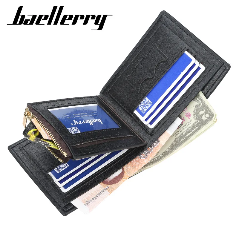 Baellerry мужские кошельки на молнии кожаный кошелек сумка для денег кредитница