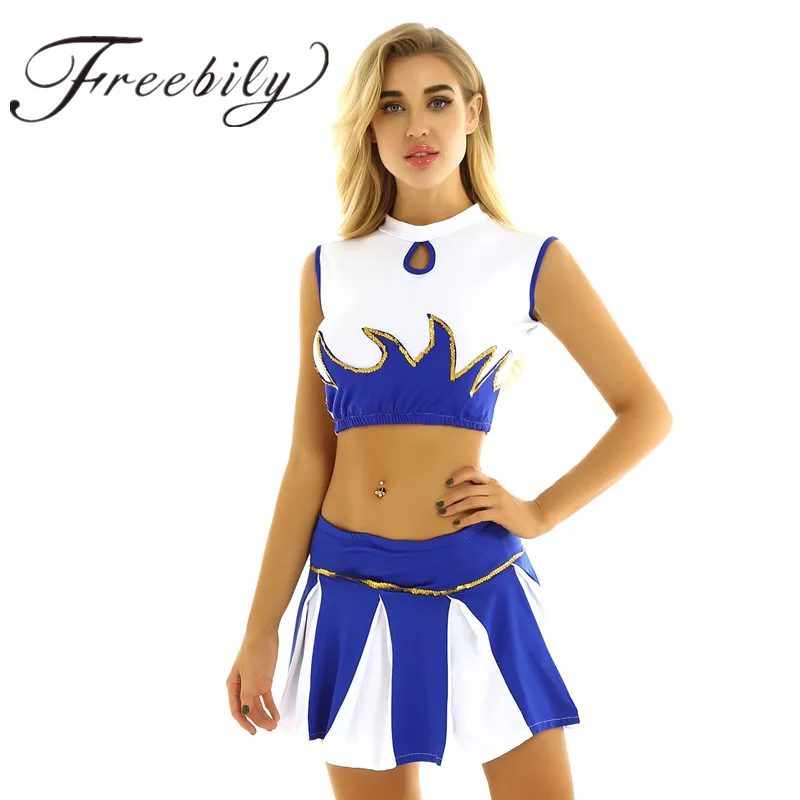 Сексуальная женская униформа черлидера японский костюм школьницы для танцев