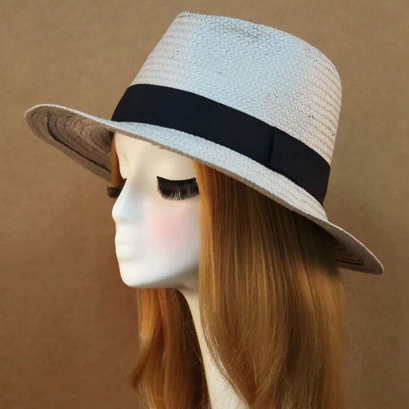

Spring and Summer Npersonality Panama Straw Hat "-100% Handmade New Outdoor Leisure Shade Sun Protection Men and Women Straw Hat