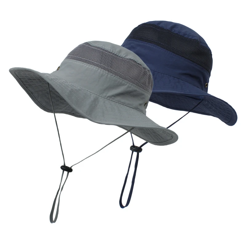 Ins-Sombrero de pescador plegable para ni&ntilde;a, gorra de pescador transpirable con protecci&oacute;n UV, para playa y exterior, Verano-4