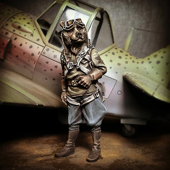 Высота 1/35 40 мм советский пилот (медведь) фотонаборы миниатюрный gk разборка