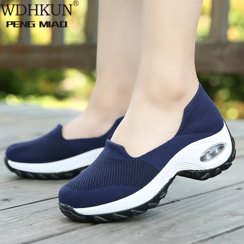 

Air Cushion Canvas Pumps for Women Fashion Spring Summer Casual Shallow Boat Shake Shoes Elegant Female Outdoor Sport Shoes