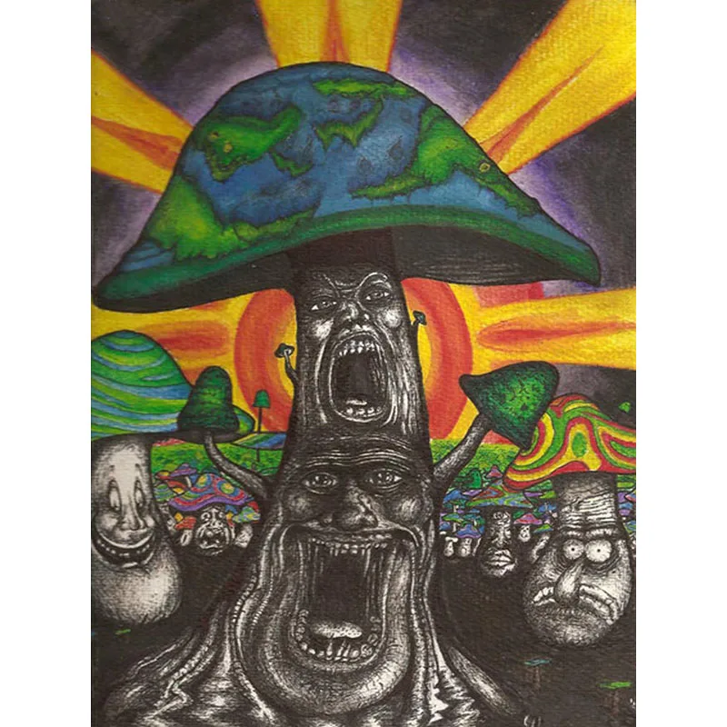 

5D DIY Full Round Square Diamond Embroidery Cartoon Mushroom Painting Face Cross Stitch Rhinestone Mosaic Wall Decor Gifts G65