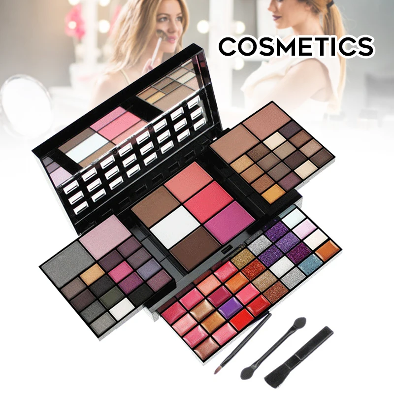 

74 Colors Pearl Matte Eye Shadow Makeup Palette with Brush Silky Shine Glitter Eyeshadow Smooth Easy Color Cosmetic Tool NE