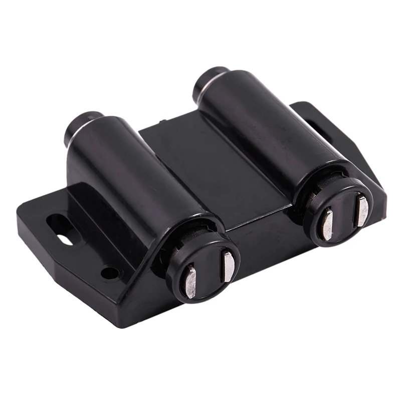 Черная пластиковая металлическая двойная Магнитная нажимная головка дверная