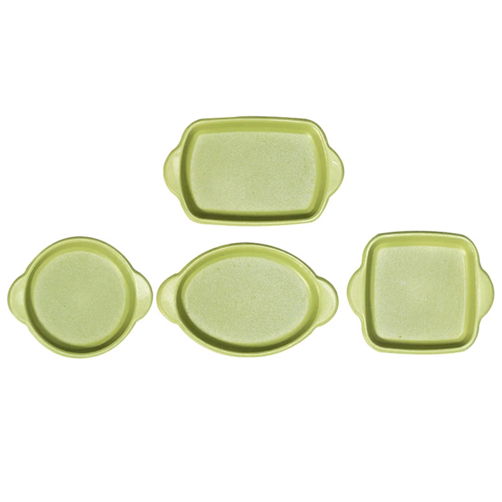 

4PCS Mini House Model Accessories Salad Bowl Simulation Breakfast Plate