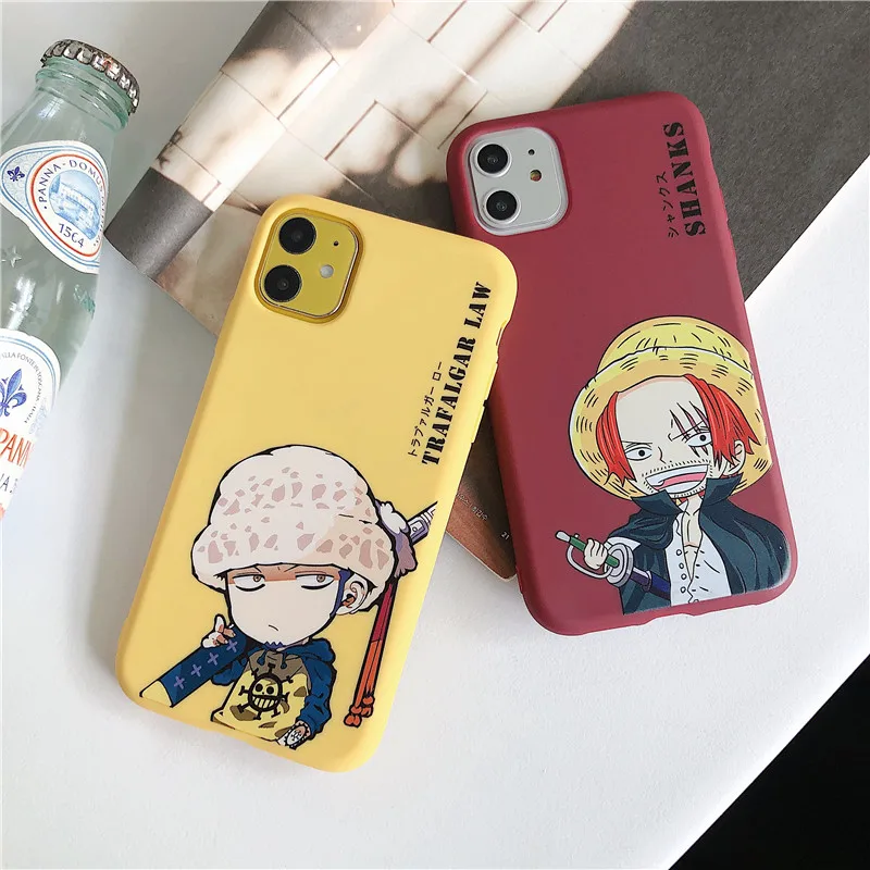 Мультяшный цельный чехол для iPhone 11 11pro 8 7 6 6s Plus X XS Чехлы max xr Japan Anime Shanks Trafalgar Law TPU