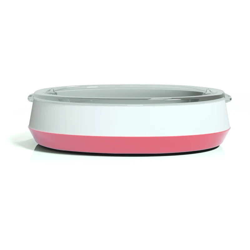 Pink food bowl Новейший 2.8л автоматический дозатор воды для кошек, собак, пузырьков, без электричества, для домашних животных, фонтан, кормушка, большая миска для питья кошек - Цвет: Pink food bowl