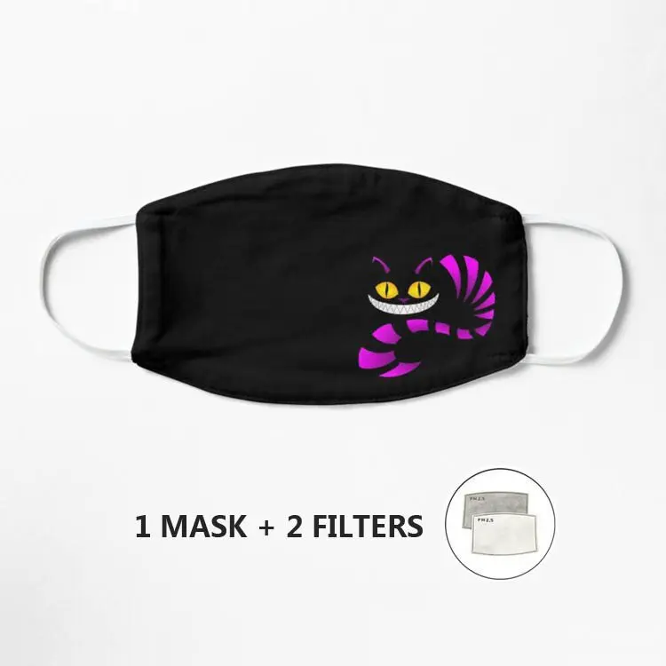 

Pink Cheshire Cat Mask Dustproof Adult Kids Masks Filter Washable