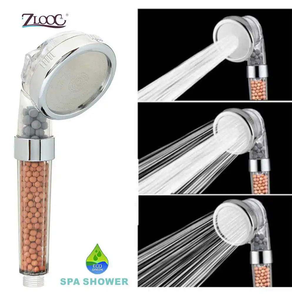 Дропшиппинг SPA Stone Dream Tri Function Handheld Lonic Filter Bead Регулируемая насадка для душа под
