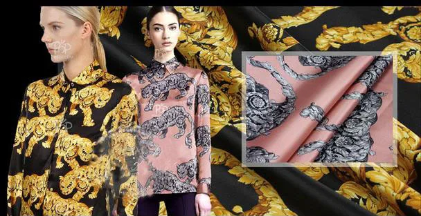 Высокое качество двухцветные платья qianbao шелковая ткань розовый/зеленый Леопард