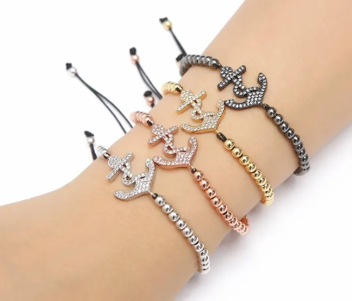 Золотой Серебряный микро проложить cz кубический цирконий Веревка Регулируемый