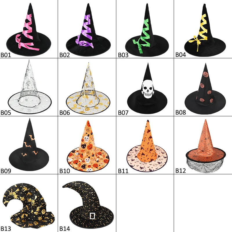 

2020 Halloween Party Witch Hats Kids Cosplay Costume Accessories Masquerade Wizard Hat Halloween Party Festival Decor Supplies