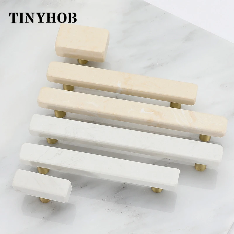 Ручки и ручки шкафа из белого цинкового сплава простые выдвижная ручка ящика