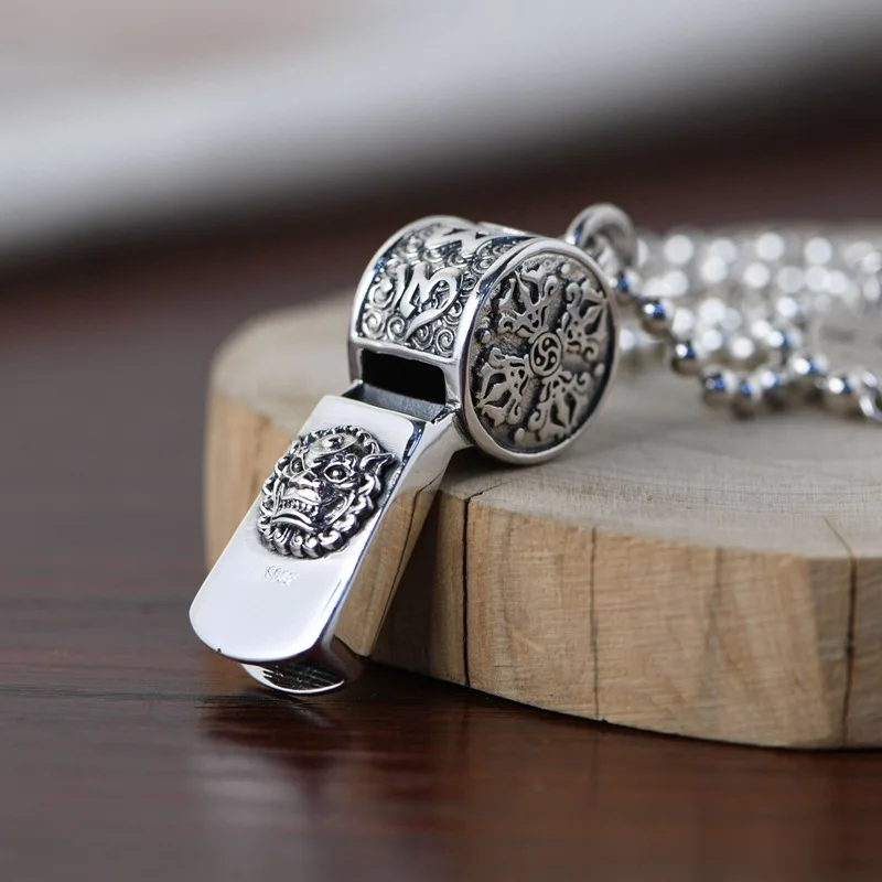 Женский кулон в виде свистка из чистого стерлингового серебра 925 пробы амулет ОМ