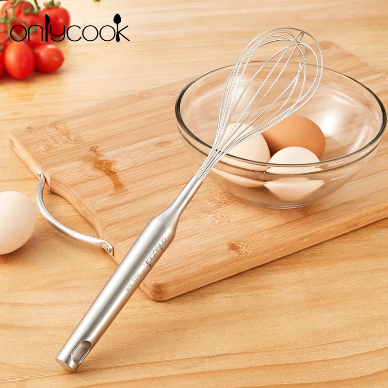 

Manual Eggbeater 304 Stainless Steel Household Crack the Egg Cream Stirring Rod and Noodle Baking Kitchen