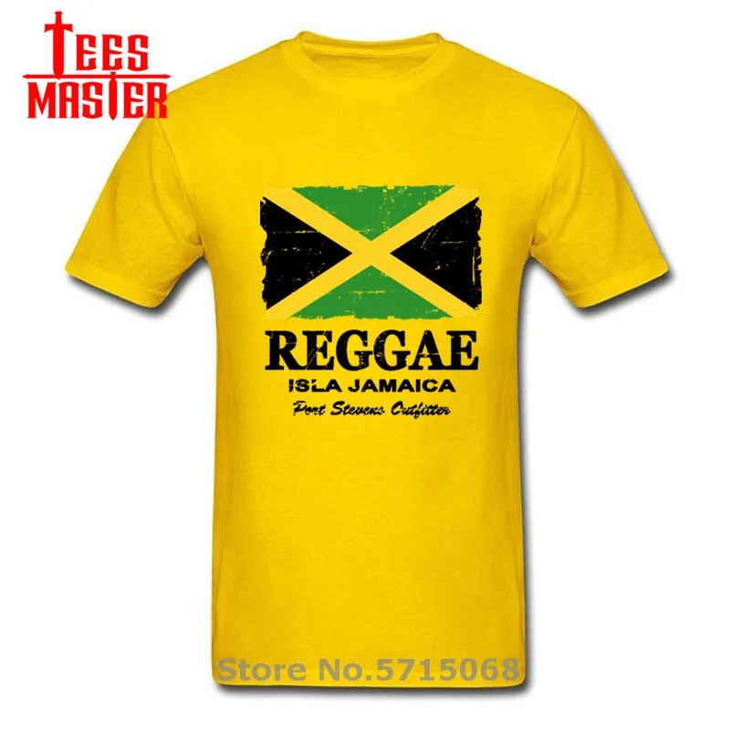 Раста регги Ямайка Национальный флаг футболка Модная хлопковая с коротким