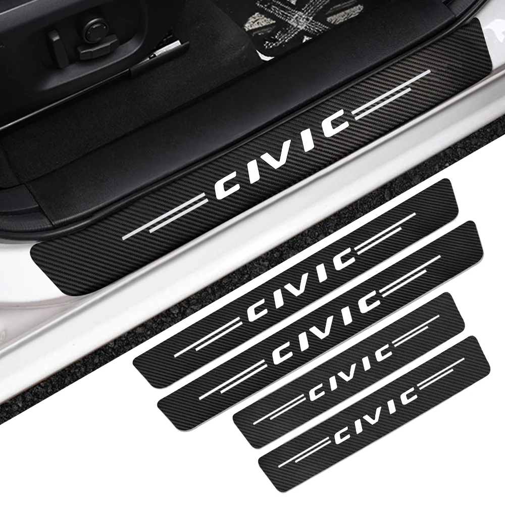 4 шт. наклейки из углеродного волокна для автомобильного порога 10 9 8 7 поколения 2006