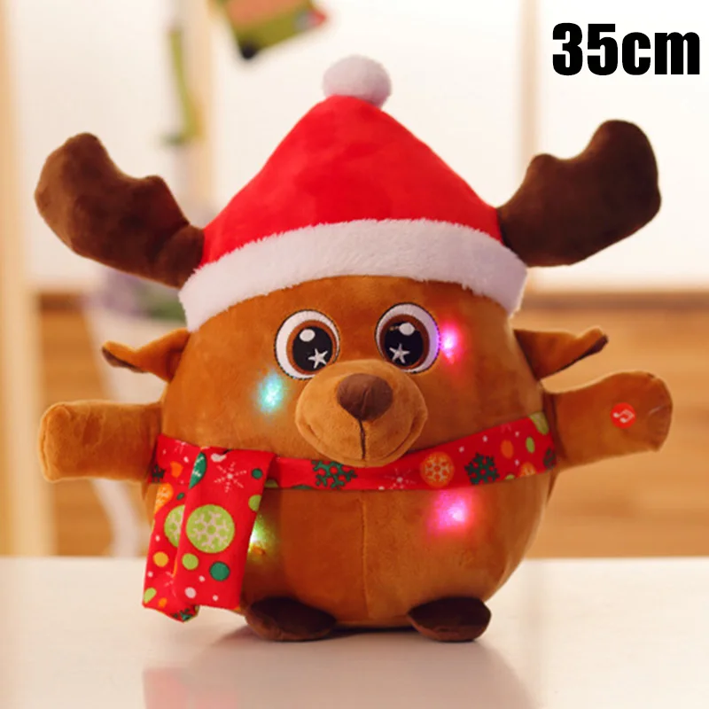 

Santa Claus Electric Toy Fun Multifunction Santa Doll with Light Music Elk Plush Toy NSV775