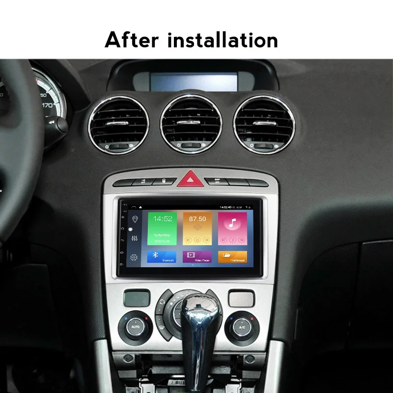 Автомагнитола на Android 10 0 с IPS-экраном 7 дюймов мультимедийный GPS-плеер для Peugeot 408 308
