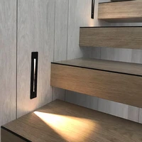 3w recessed led stair step light aluminum embedded garden corrior wall corner lamp outdoor indoor pathway staircase footlight