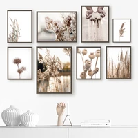 reed wild plant sand nordic posters and prints wall art canvas painting wall pictures for living room scandinavian home decor