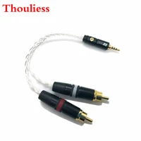 thouliess 2 5mm trrs4 4mm balanced male to 2 rca male audio adapter cable 7n occ copper silver plated audio cable