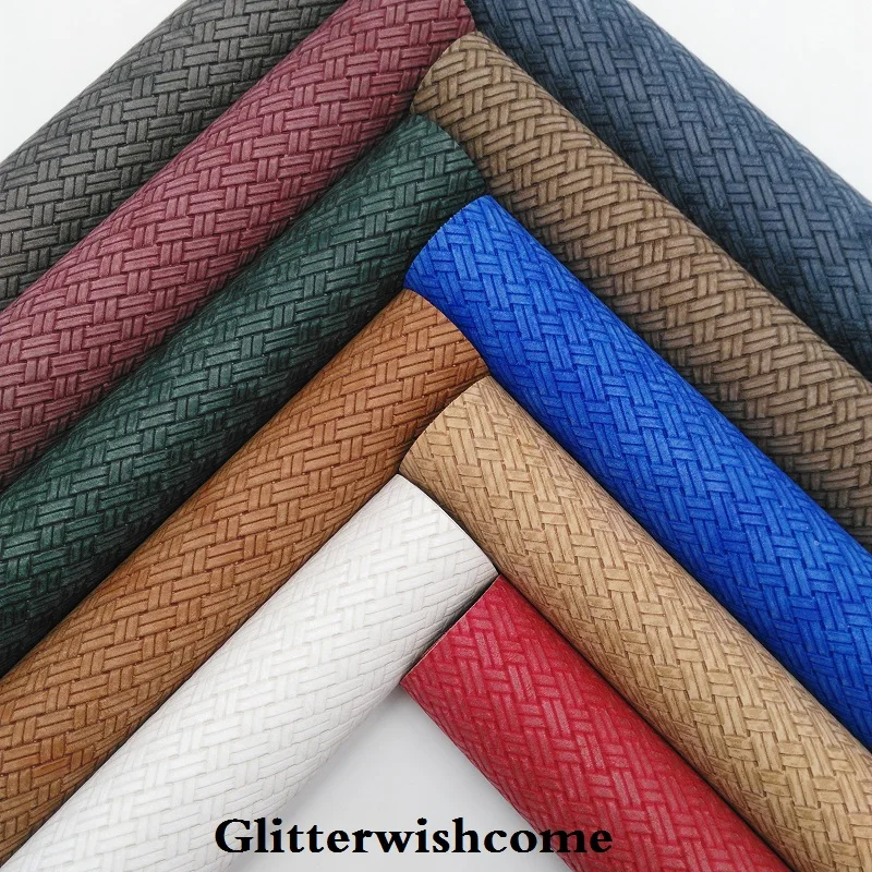 Glitterwishcome 21X29 см A4 размер винил для бантов тиснение ткачество, зерно кожа ткань искусственная кожа листы для бантов, GM158A