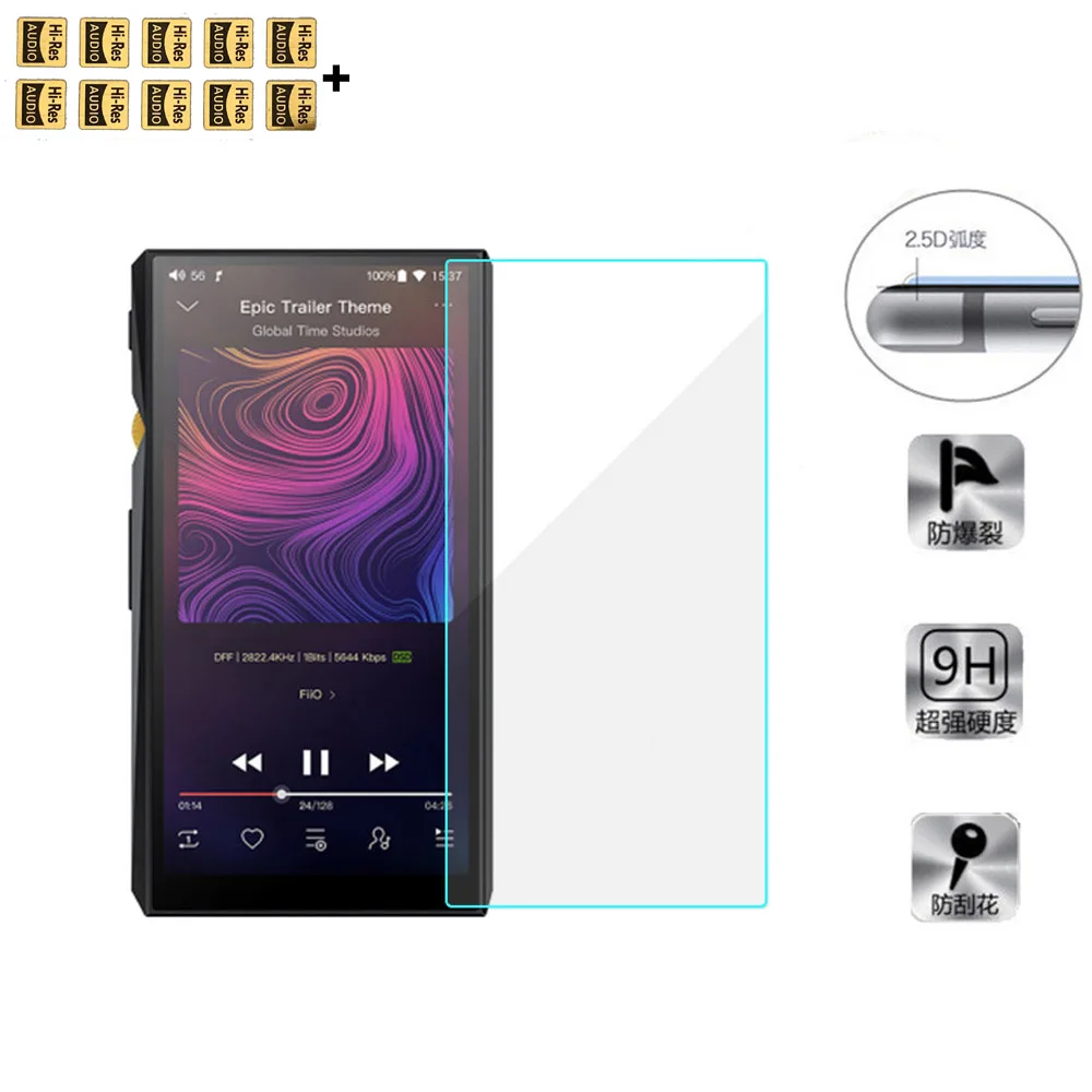 Scratch-Proof Screen Protector Front Film for Fiio M11 and M11 Pro MP3 9H Premium Protective Tempered Glass