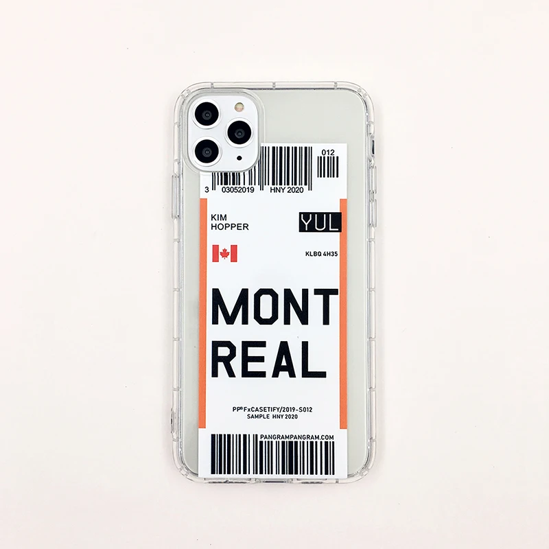 Милый ins Funny Bar Label World ticke чехол для телефона для iphone XS MAX XR X 7 6 8 plus 11 11Pro MAX прозрачный мягкий кремний TPU задняя крышка - Цвет: Montreal