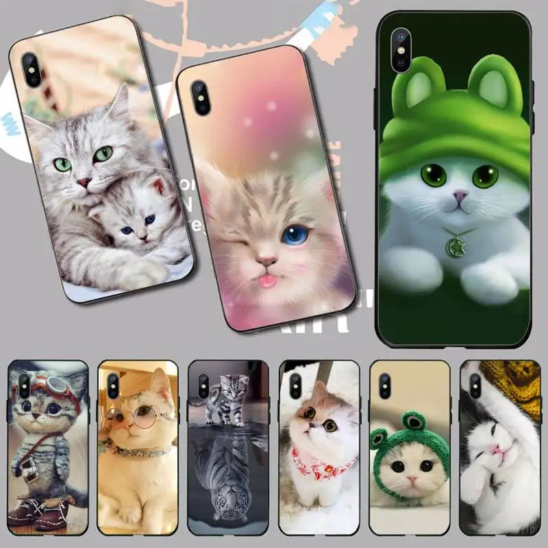 

Animal Cat Phone Case for iPhone 11 12 13 pro XS MAX 8 7 6 6S Plus X 5S SE 2020 XR mini