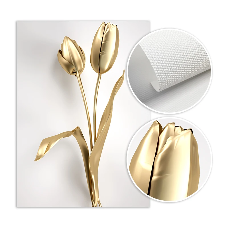 Абстрактный золотой цветок домашний декор роскошная картина холст живопись