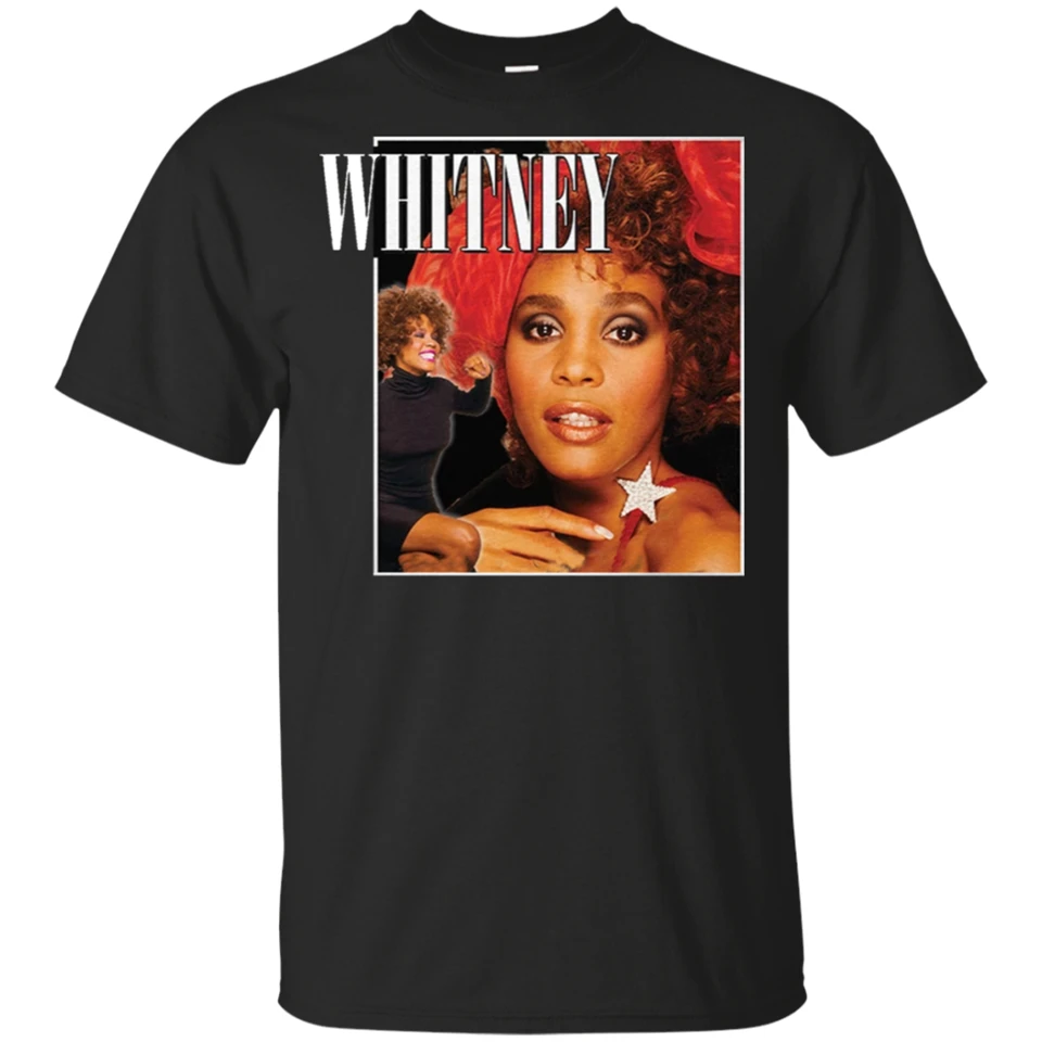 Wanna Dance футболка Whitney Houston тренд 2019 Поющая Мужская Черная S-3Xl на заказ | одежда