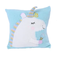 35cm super softchildrens sofa pillowcase unicorn pillow knitted cushion wool pillow baby gift