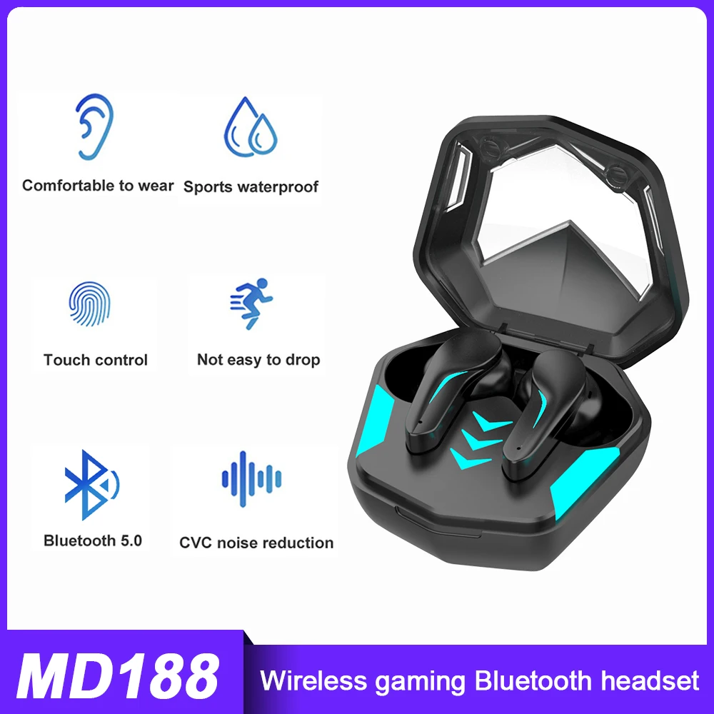 

Wireless Earbuds Low Latency Bluetooth Stereo Gaming Earbuds Touch Control CVC8.0 Noise Reduction in-Ear Headset