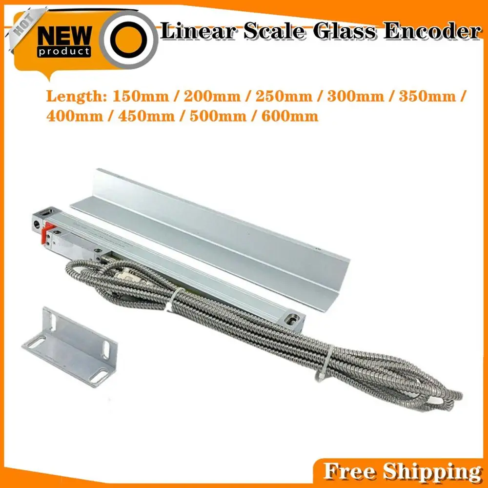 

High resolution linear glass encoder 150-600mm electronic optical ruler milling lathe drilling machine digital display