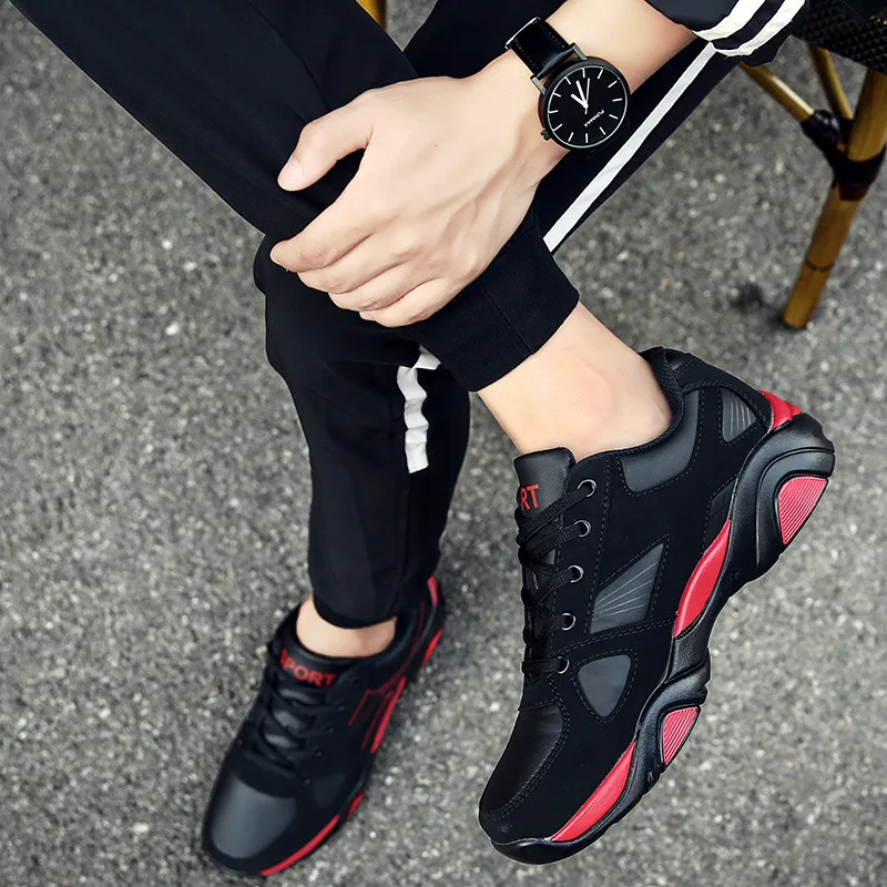 Новые мужские коренастый сникерсы на шнуровке повседневная обувь для мужчин